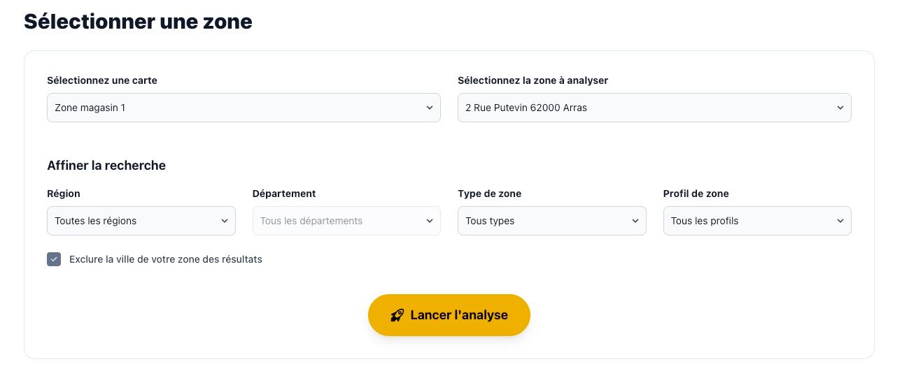 Exemple de zone similaire